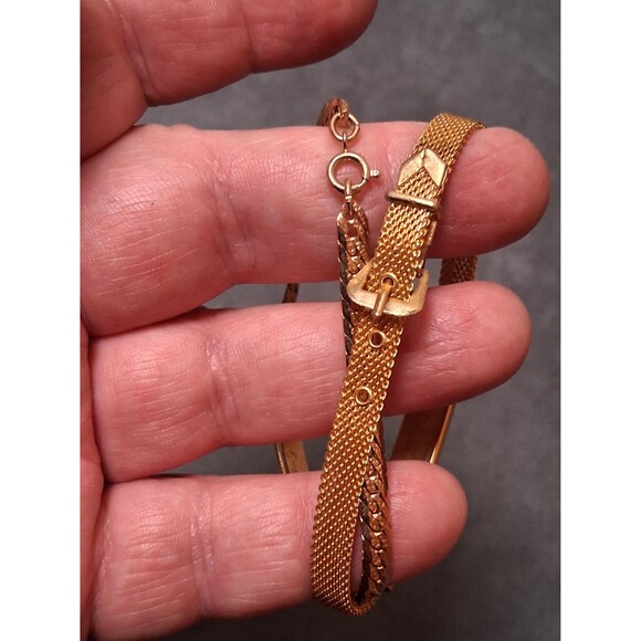 Two Vintage ID Bracelets Mesh Spiedel Lyla - Picture 5 of 5